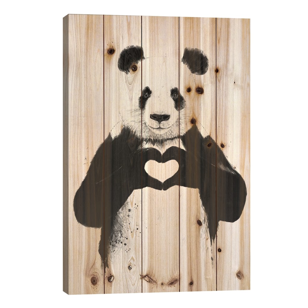 All You Need Is Love Print On Wood by Balazs Solti - Multi-Color