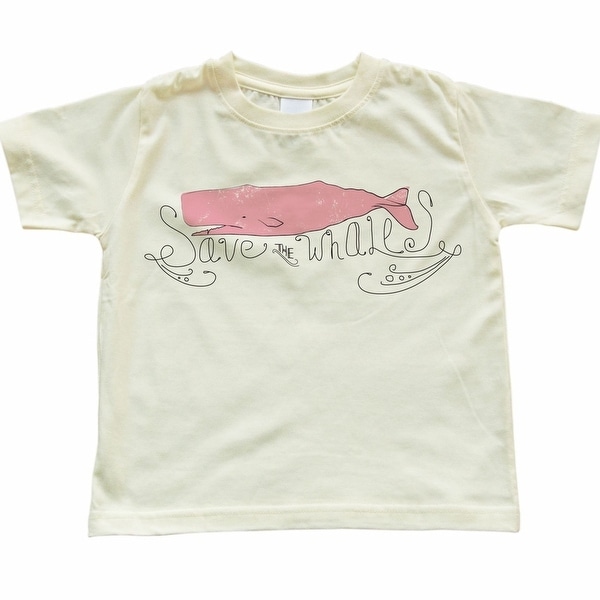 Toddler Save The Whales Design Light Yellow T-Shirt. Opens flyout.