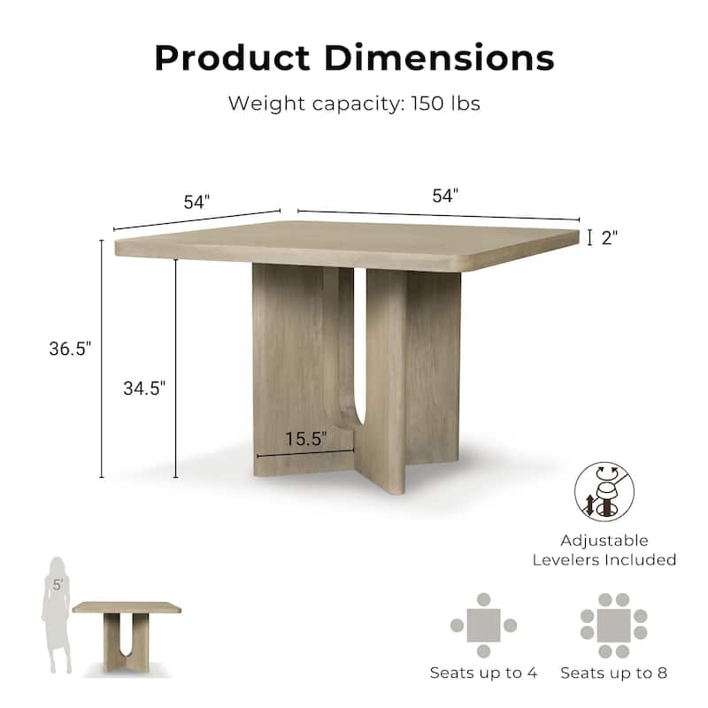 Furniture of America Piez Modern 7-Piece Wood Counter Height Square Dining Set