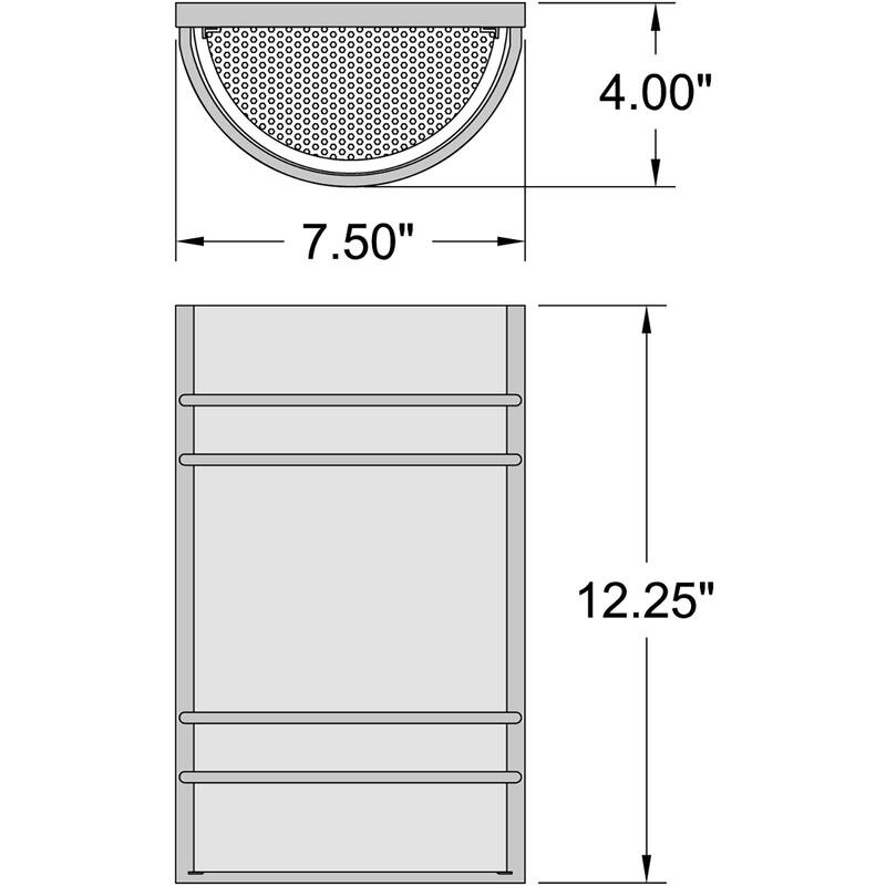 Access Lighting Cassi 1-Light Wall Sconce - Brushed Steel Finish - Opal Glass Shade - SSL Dedicated LED - 16W