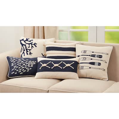Throw Pillow With Oars