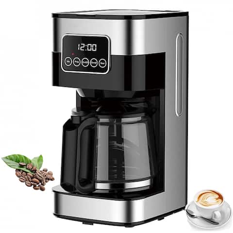 10 Cup Drip Programmable Coffee Maker with Glass Coffee Pot