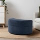 preview thumbnail 76 of 96, Upholstered Chenille Boucle Half Moon Storage Ottoman with Tray