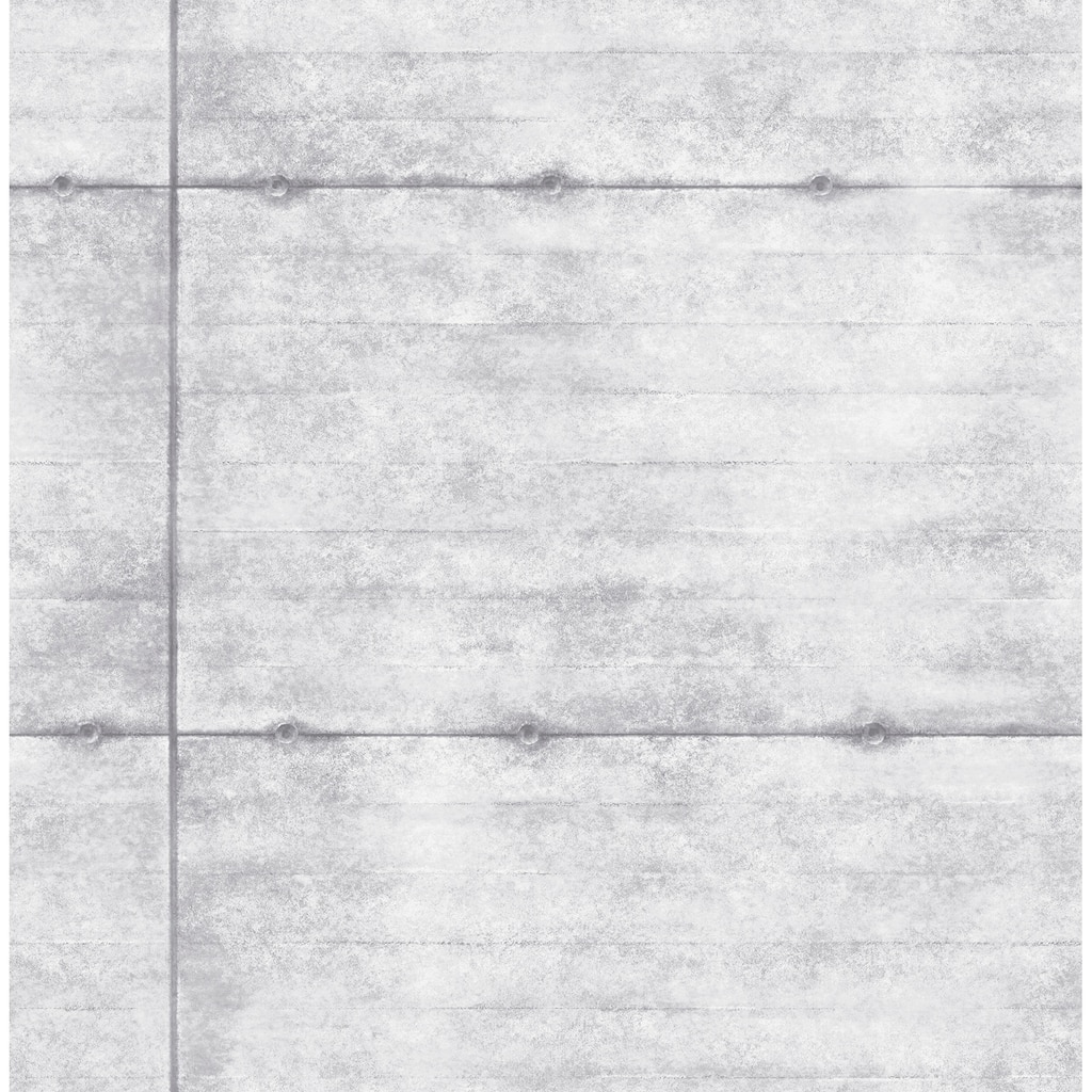 A-Street Prints Reuther Light Grey Smooth Concrete Wallpaper