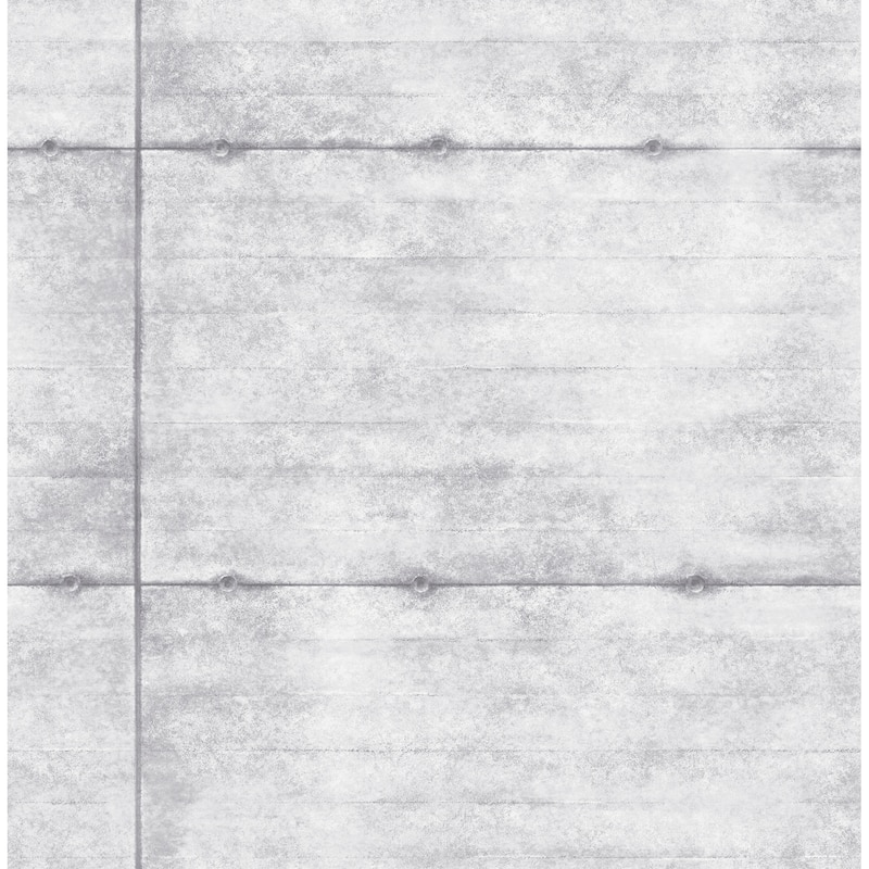 A-Street Prints Reuther Light Grey Smooth Concrete Wallpaper