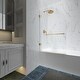 preview thumbnail 9 of 35, FELYL 34" W x 58" H Hinged Frameless Tub Door with Heat Soaking Process and Protective Coating Clear Glass
