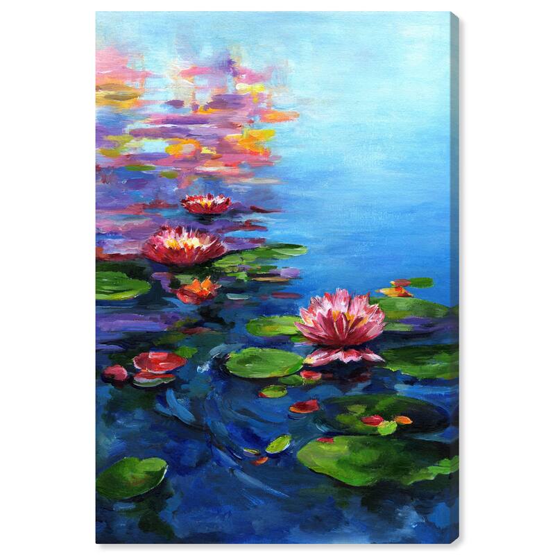 Wynwood Studio Canvas Floral and Botanical Doll Memories - House of lilies Blue and Modern & Contemporary Wall Art Canvas Print