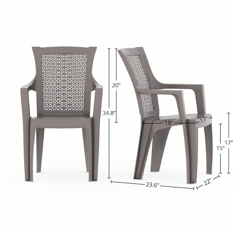 Mira Outdoor Patio Chairs (Set of 2)