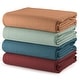 preview thumbnail 8 of 45, Muslin Swaddle Blankets, Pack of 4, 47" x 47" by Comfy Cubs Wine Neptune,Fern,Caramel
