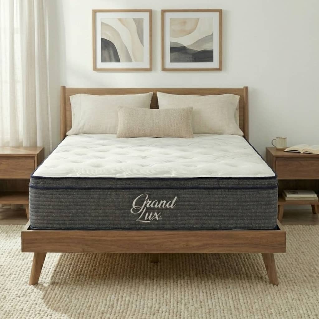 GrandLux Medium 14-inch Memory Foam Hybrid Mattress in a Box
