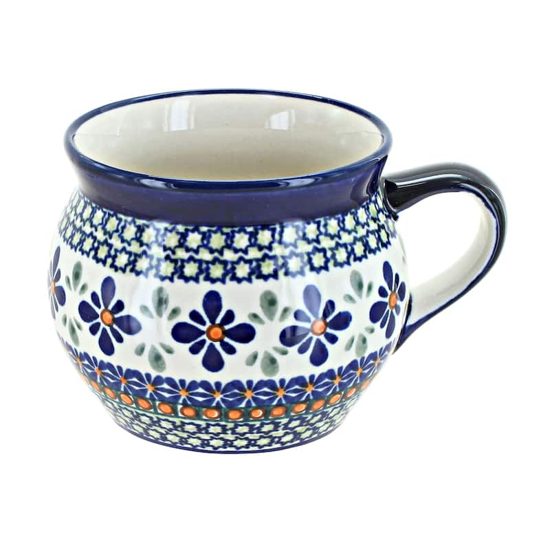 Blue Rose Polish Pottery 910 Zaklady Bell Shaped Mug