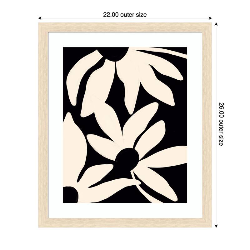 Kate and Laurel Framed Art Minimal Blooms by Alicia Bock
