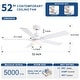 preview thumbnail 17 of 69, YUHAO Kaleido 52 in. Indoor Matte Black 3-Colors Integrated LED 6-Speeds Ceiling Fans with Dual-Finish Blades and Remote Control