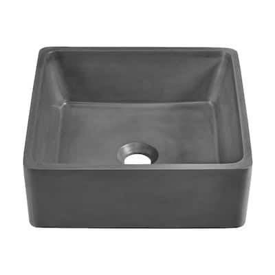 Swiss Madison SM-VSC101 Lisse 15-3/16" Square Concrete Vessel Bathroom