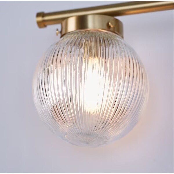 LIGHTACCENTS Ceiling Light Cover Clear Ribbed Ceiling Fan Light Cover 5.9 inch Flush Mount Light Fixture Globe for Kitchen Bathroom Hallway Light