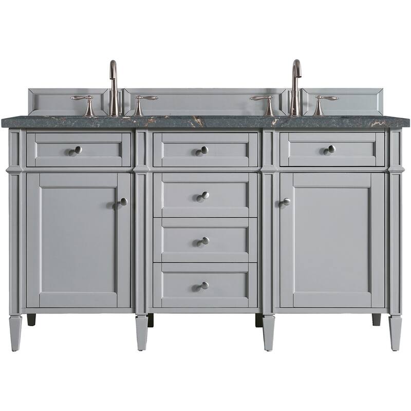 James Martin Vanities 650-V60D-FPBL Brittany 60" Free Standing Double - Urban Gray