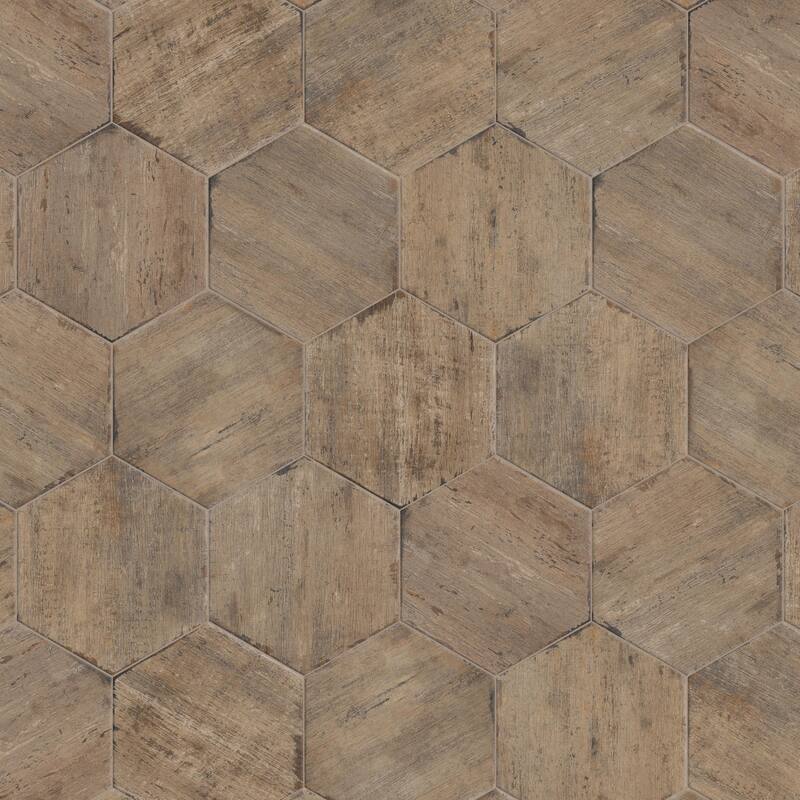 Merola Tile Retro Hex Terra 14-1/8" x 16-1/4" Porcelain Floor and Wall Tile