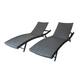 Kauai Outdoor Wicker Chaise Lounge (Set of 2) by Christopher Knight Home - N/A - Grey