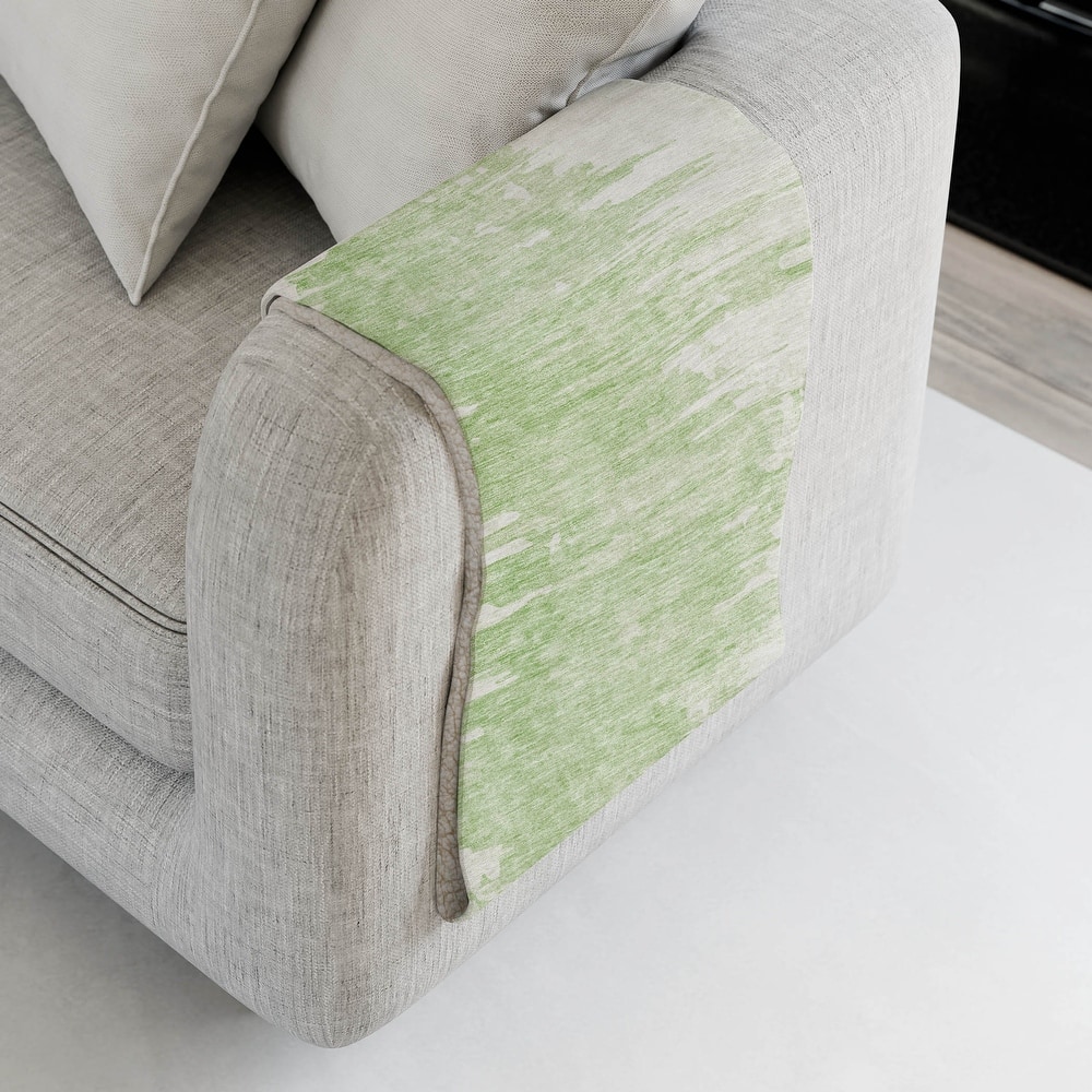 Premium Machine Washable Abstract Contemporary Sherpa Throw Blanket