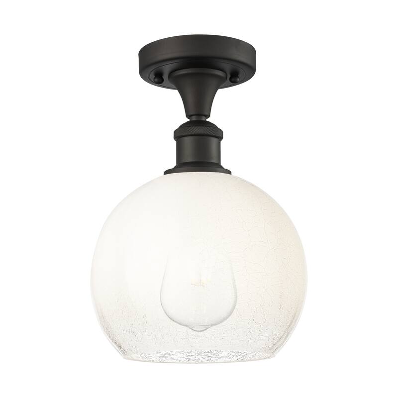 Innovations Lighting Endless Possibilities Ballston - Brookhaven Globe - 1 Light 8" Semi-Flush Mount