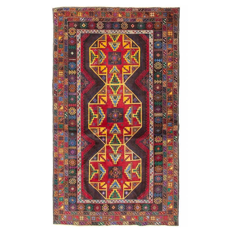 ECARPETGALLERY Hand-knotted Teimani Navy Wool Rug - 3'9 x 6'4 - 3'9 x 6'4 - Navy
