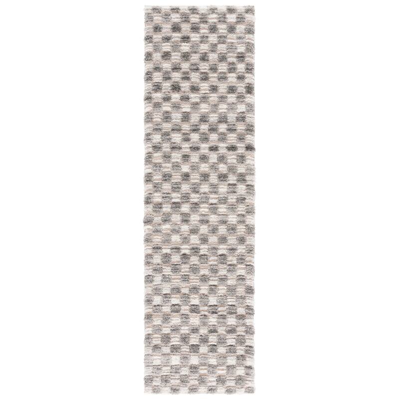 SAFAVIEH Seattle Elisabeta Shag Checkered 1-inch Thick Rug