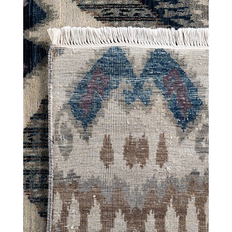Ikat One-of-a-Kind Hand-Knotted Area Rug, Multicolor - 9' 0" x 12' 1"