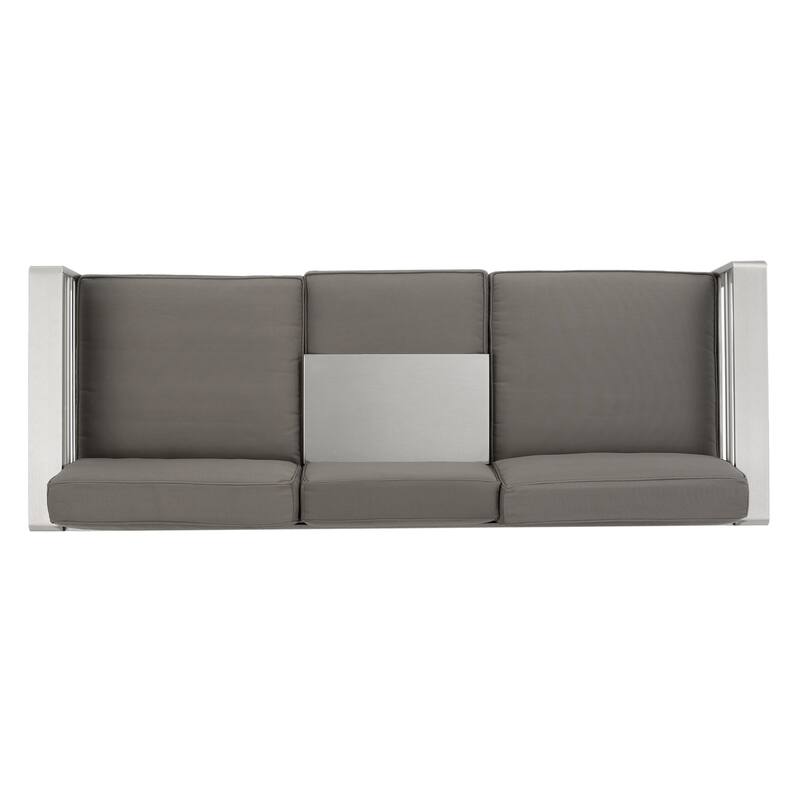 Cape Coral Outdoor Cushioned Aluminum 5-pc. Sofa Set by Christopher Knight Home