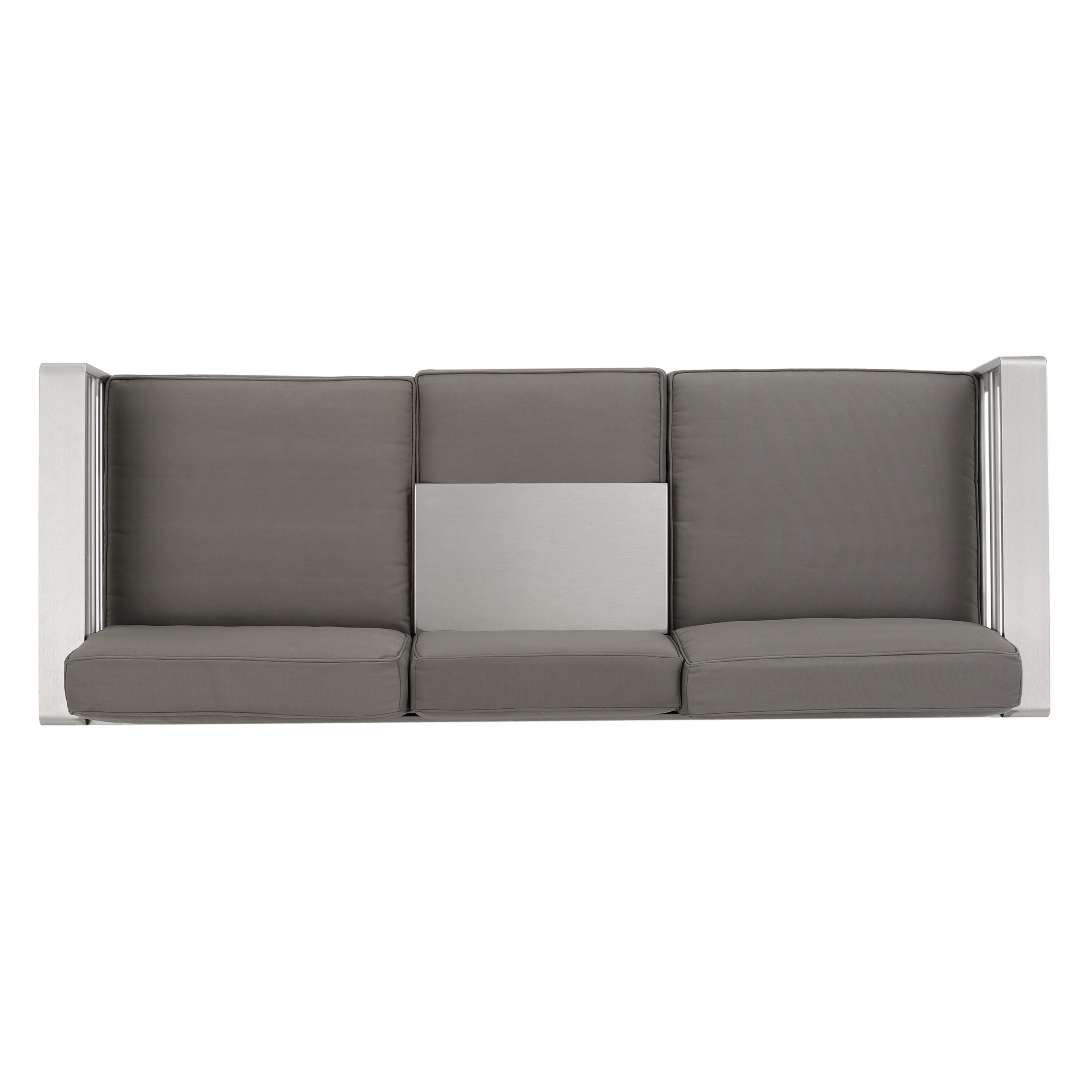 Cape coral outdoor loveseat sofa with tray by christopher knight sales home