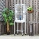 preview thumbnail 9 of 7, PawHut 60" Metal Indoor Bird Cage Starter Kit With Detachable Rolling Stand, Storage Basket, And Accessories
