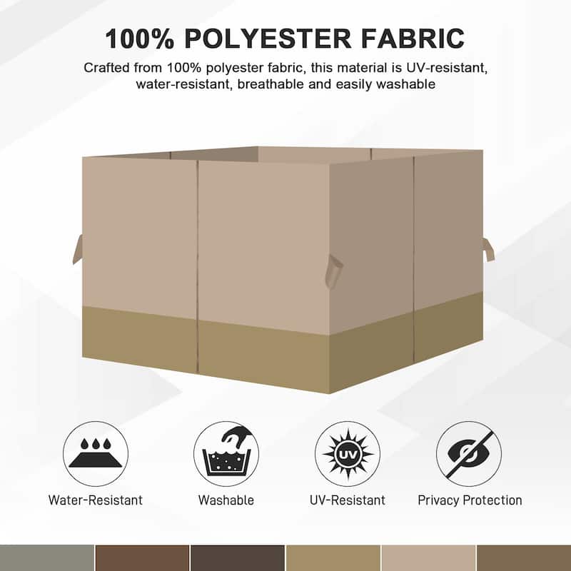 Aoodor Gazebo Curtain Replacement-Universal 4-Panel Sidewalls 10'x12', Curtain Only