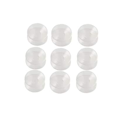 9pcs Double Sided Clear Suction Cup Hooks for Car Glass Tiles - 0.8" x 0.4"(D*H)