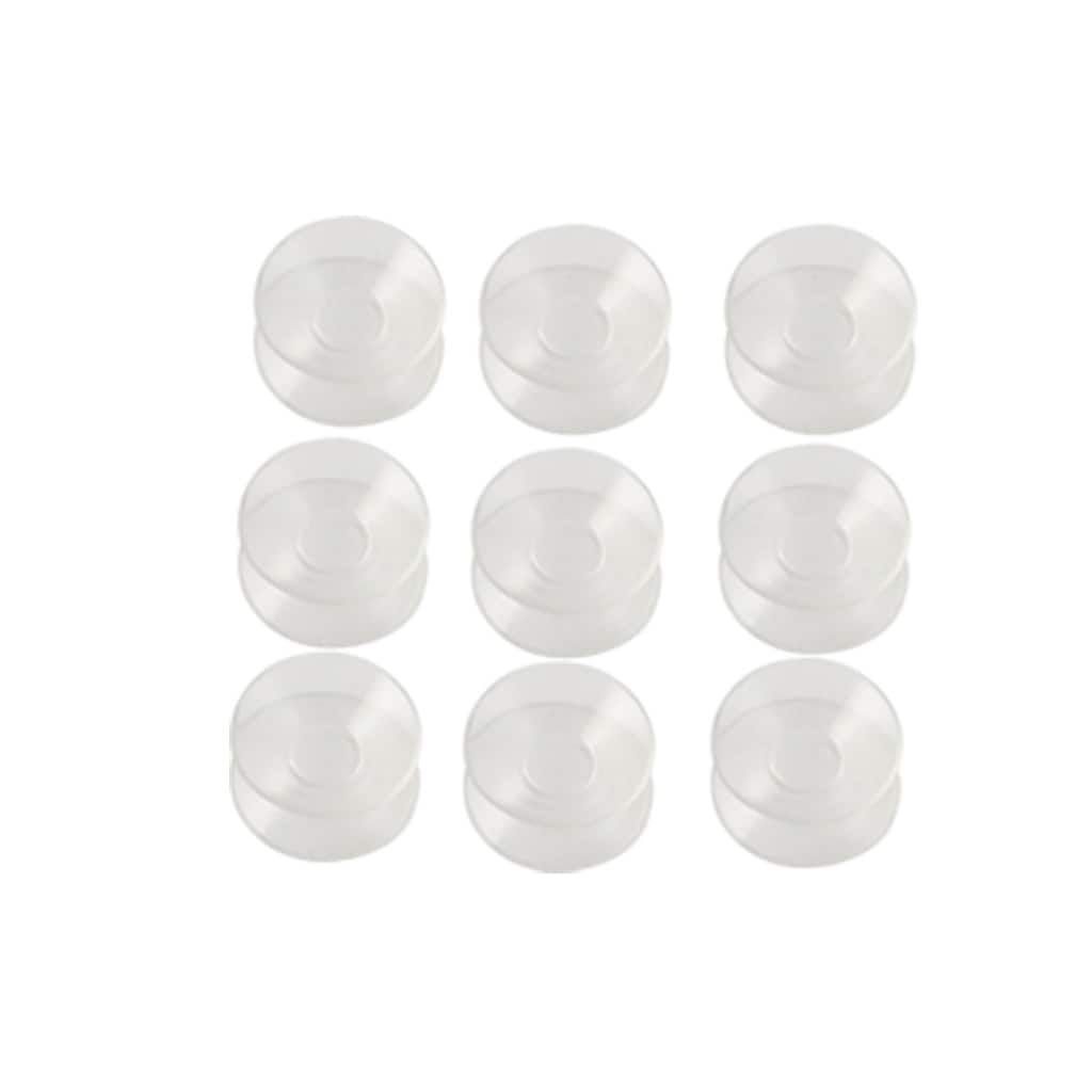 9pcs Double Sided Clear Suction Cup Hooks for Car Glass Tiles - 0.8" x 0.4"(D*H)