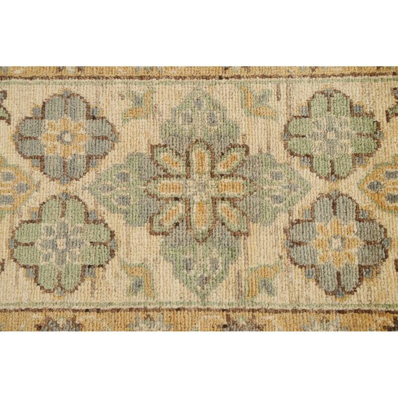 Geometric Khotan Oriental Area Rug Wool Hand-knotted Living Room Carpet - 9'0" x 11'6"