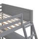 preview thumbnail 8 of 7, Full over Full Bunk Bed with Desk & Drawers, Wooden Separated Bedframe