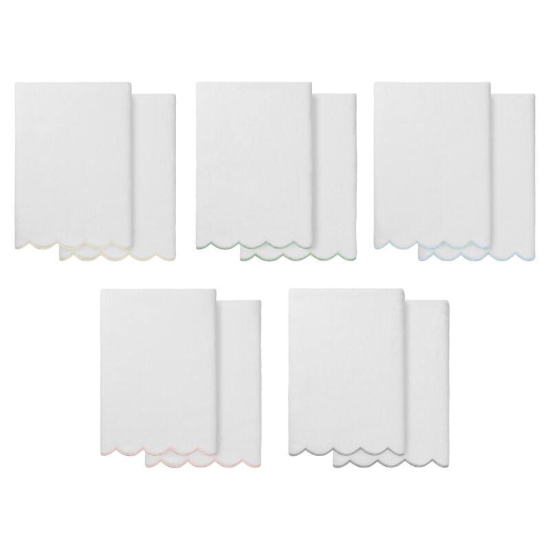 Authentic Hotel and Spa 100% Turkish Cotton ADORNIA Scallop Bath Towel