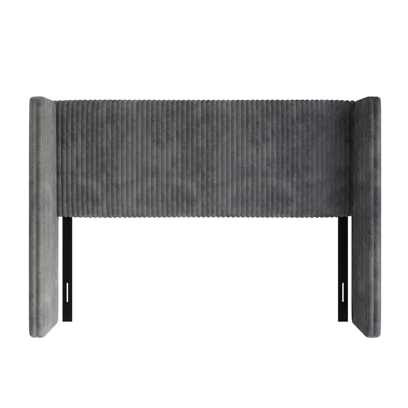 Clayfell Lenox Upholstered Wingback Headboard, Soft Corduroy, Easy to Assemble