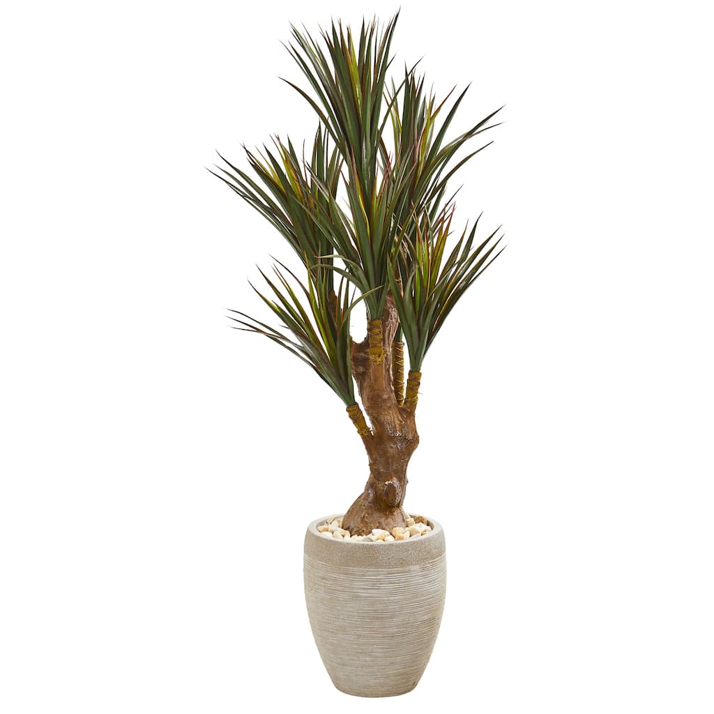 50in Yucca Artificial Tree in Planter with UV Resistant Sharp Green Shoots for Indoor or Outdoor Decoration - 41-50 Inches