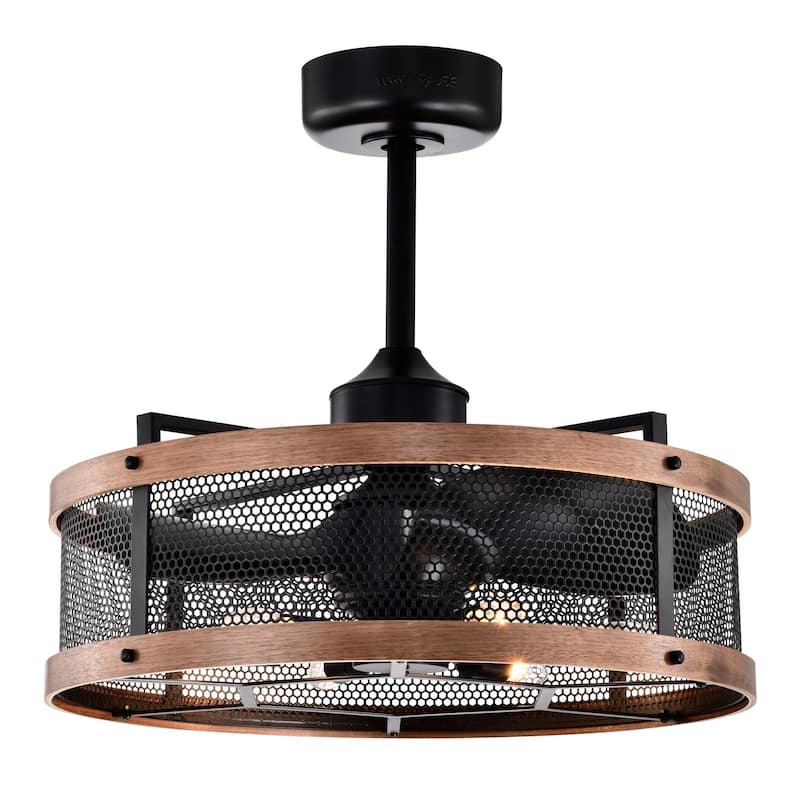 Laxsi 24 Inch Industrial Ceiling Fandelier with Remote