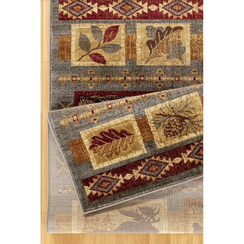 Nature's Nest GC_CBL3004 Multi Lodge Area Rug