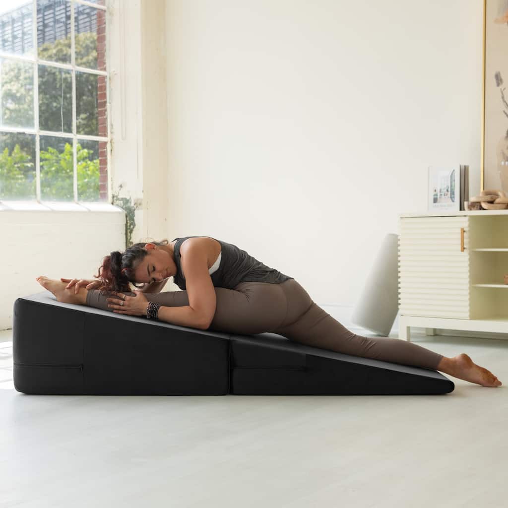 Avana Reach Super Ramp / Convertible Bed Bench w/ Slip Cover for Yoga & Massage, Microvelvet