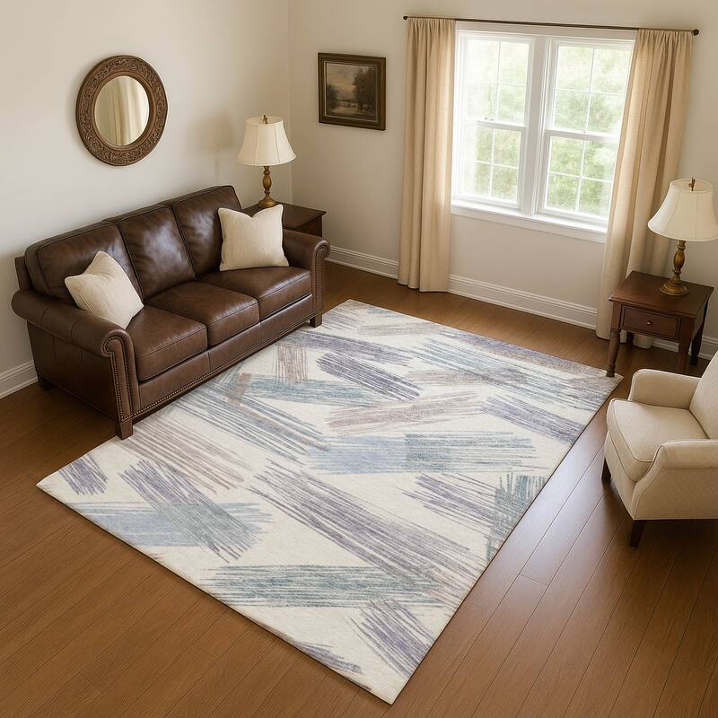 Premium Washable Super Soft Contemporary Mayfield Rug - Ivory - 8' x 10'