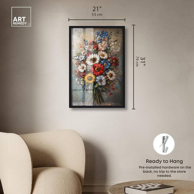 Symphony of Flowers I Shadowbox by Art Remedy