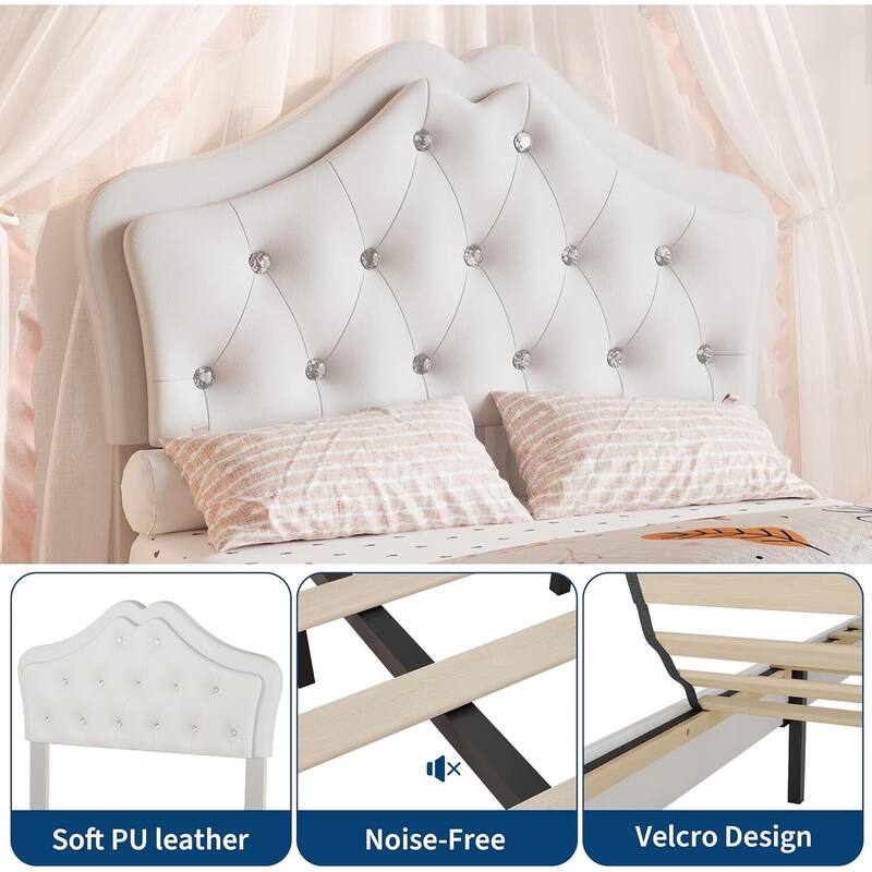 Bed Frame, with LED Lights and Storage Drawer