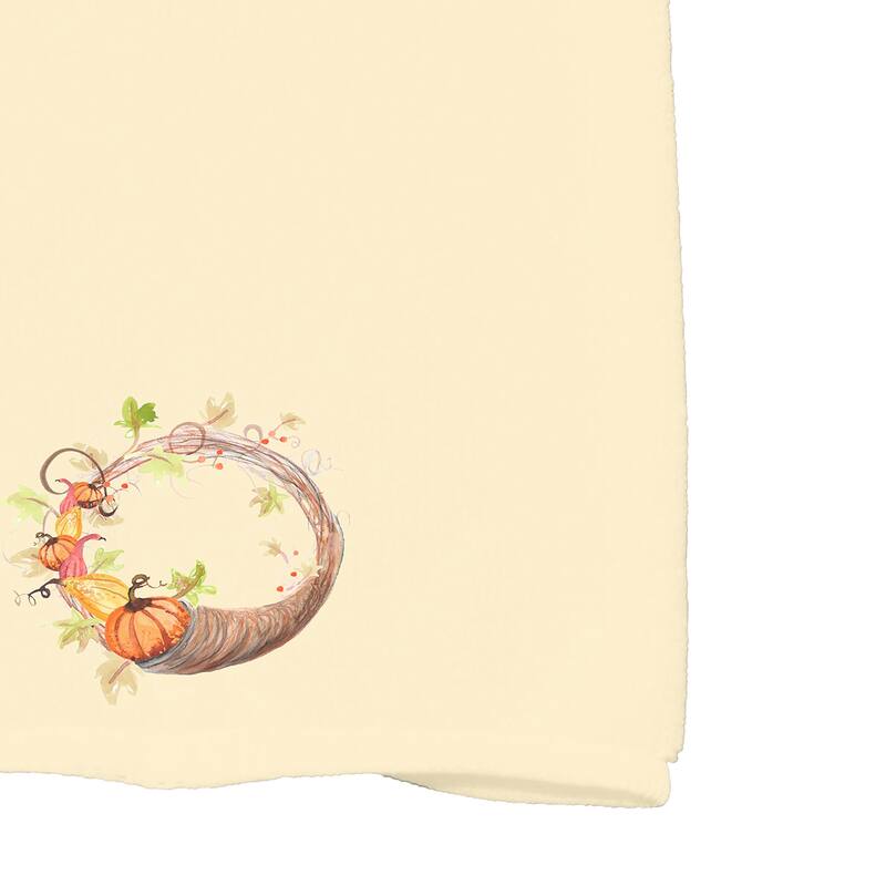 Cornicopia Wreath 18 x 30 Inch Fall Print Hand Towel