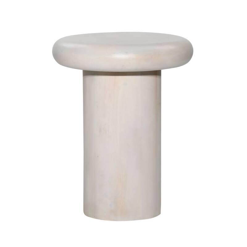 Lila Mango End Table, White