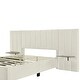 preview thumbnail 18 of 31, Platform Bed with Oversized Headboard and Storage Shelves