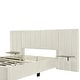 preview thumbnail 29 of 64, Upholstered Platform Bed with Soft Oversized Headboard and Storage Shelves