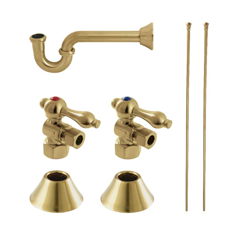 Trimscape Plumbing Sink Trim Kit with P-Trap - Brushed Brass