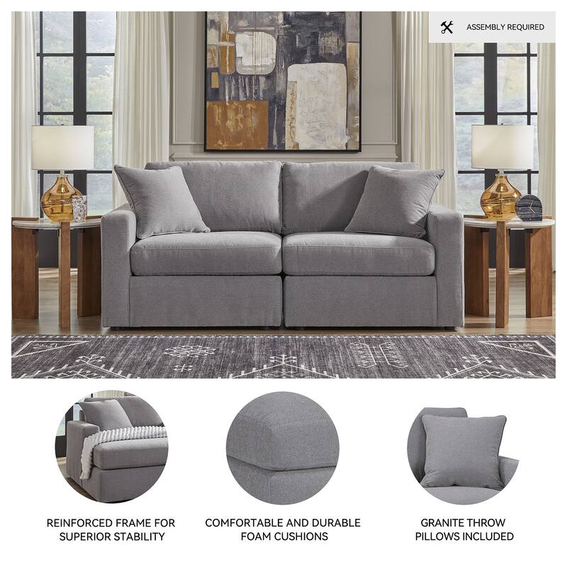 Signature Design by Ashley Modmax 2-Piece Loveseat - 76" W x 37" D x 36" H